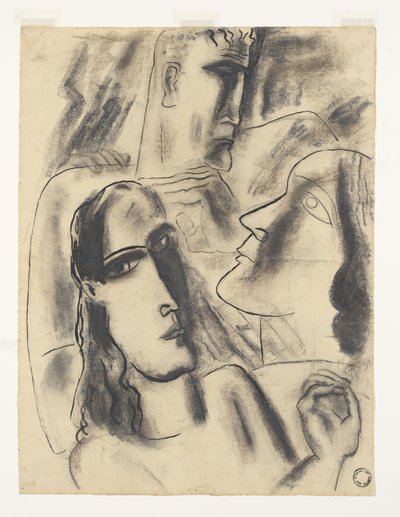 Tre hoder (original tittel) av Leo Gestel (signed by artist)