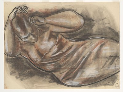 Liggende naken (original tittel) av Leo Gestel (signed by artist)