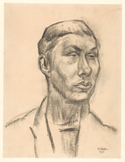 Portrett av en ukjent mann av Leo Gestel (signed by artist)