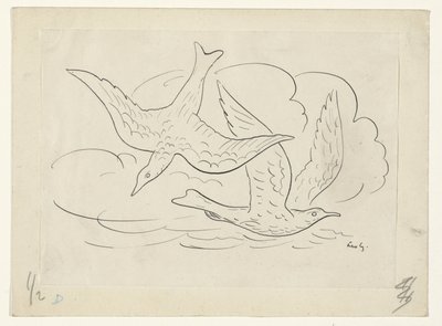 To fugler av Leo Gestel (signed by artist)
