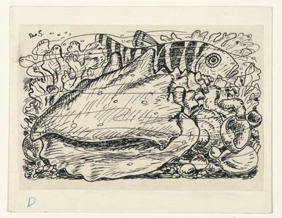 Fisk og skall i vannet av Leo Gestel (signed by artist)