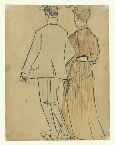 Vandrende par av Leo Gestel (signed by artist)