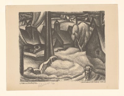 Zinnwald (Ertsgebergte) (original tittel på objekt) av Leo Gestel (signed by artist)