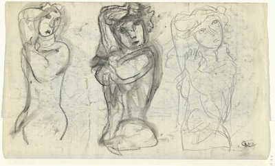 Tre nakne kvinner av Leo Gestel