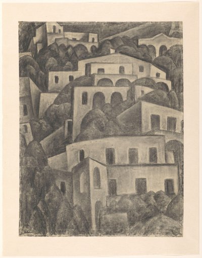 Utsikt over Positano av Leo Gestel