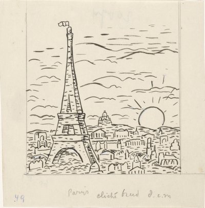 Utsikt over Eiffeltårnet i Paris av Leo Gestel