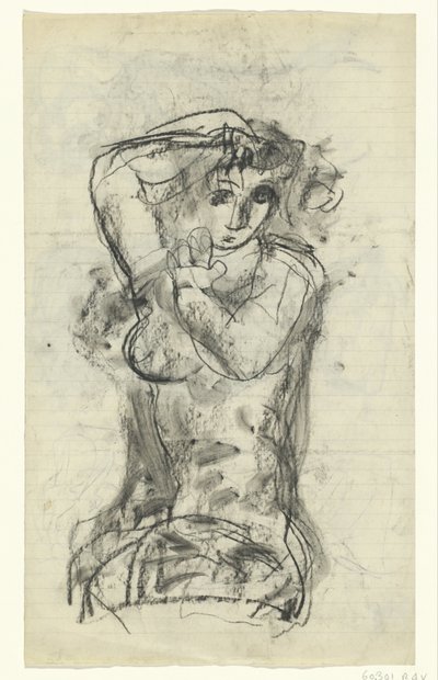 Naken sittende kvinne av Leo Gestel