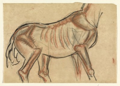 Skjelett av en hest av Leo Gestel