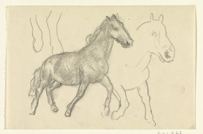 To løpende hester av Leo Gestel