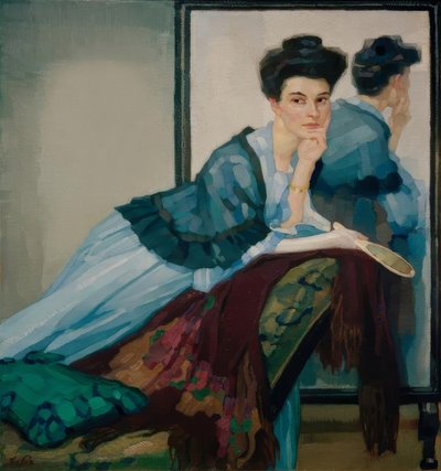 Dame i blått av Leo Putz