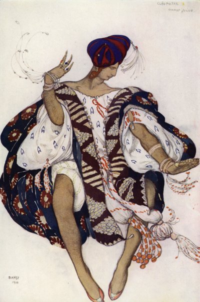 Jødisk dans, for balletten Cleopatra (farge litho) av Leon (after) Bakst