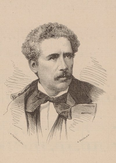 Portrett av komponisten Olivier Métra 1830-1889. av Leon Alexandre Tourfaut