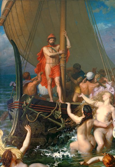 Ulysses and the Sirens (detalj av 154170) av Leon Auguste Adolphe Belly