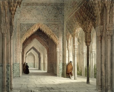 Rettssalen i Alhambra, Granada, 1853 av Leon Auguste Asselineau