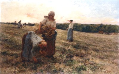 Gleaners ved solnedgang, 1889 av Leon Augustin Lhermitte