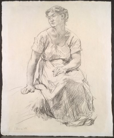 Sittende bondekvinne av Leon Augustin Lhermitte