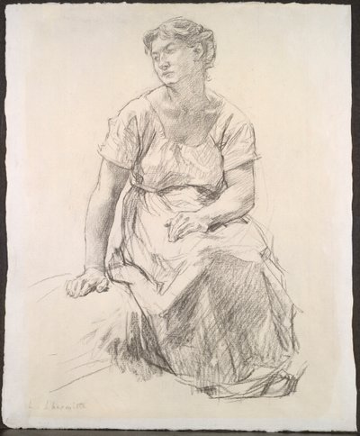 Sittende bondekvinne, ca. 1885. av Leon Augustin Lhermitte