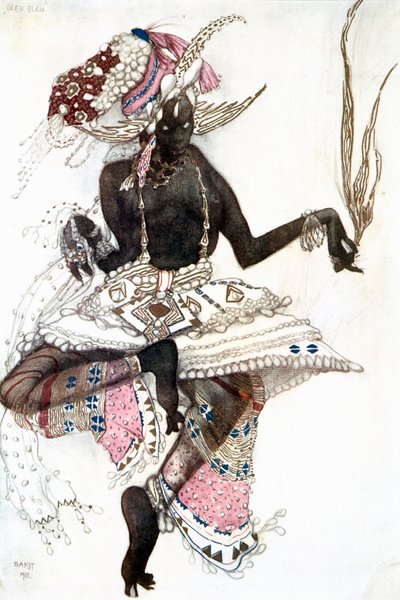 Bayadere kostymedesign for Le Dieu Bleu The Blue God, 1911 av Leon Bakst