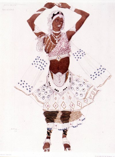 Bayadre-kostyme laget av Léon Bakst for "The Blue God" av Reynaldo Hahn (1875 - 1947) av Leon Bakst