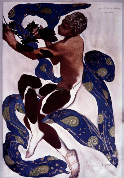 Koreografi av "The Afternoon of a Faun" av Vaslav Nijinski (1889-1950) etter "Prelude to the Afternoon of a Faun" av Claude Debussy (1862-1918) av Leon Bakst