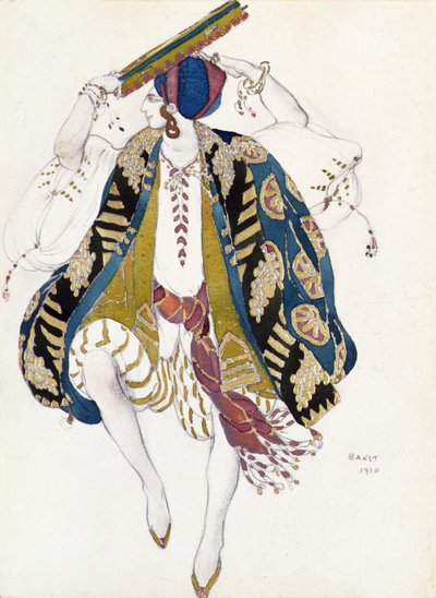 Kostymedesign for Jewish Dancer, fra Cleopatra av Leon Bakst