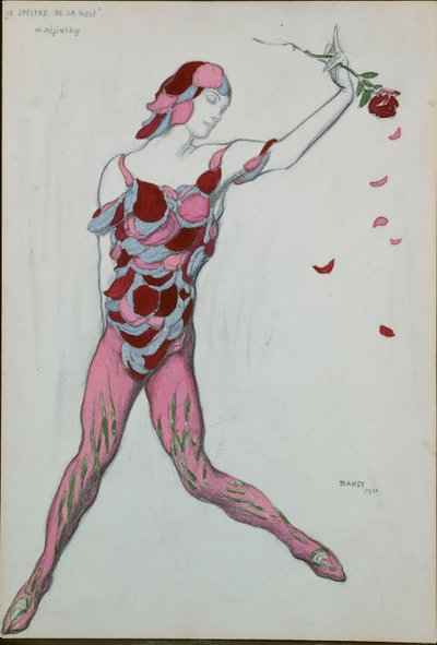 Kostymedesign for Nijinksy fra "Le Spectre de la Rose", 1911 av Leon Bakst