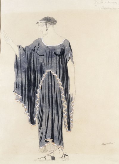 Kostymedesign for Oedipus i Colonus-Antigone, ca. 1899 til 1909 av Leon Bakst