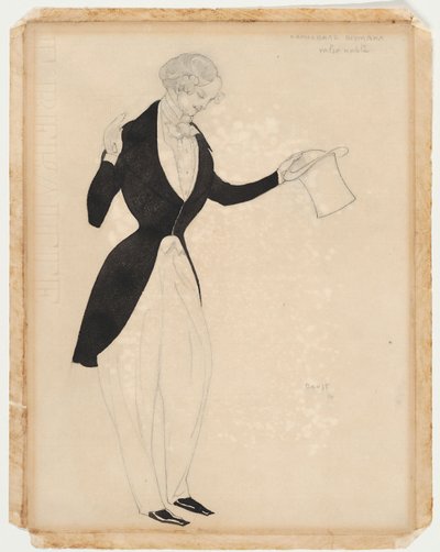 Kostymedesign for balletten Carnaval av R. Schumann, 1910 av Leon Bakst