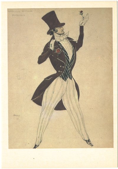 Kostymedesign for balletten Carnaval av R. Schumann, 1910 av Leon Bakst