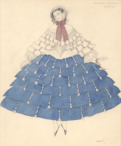 Kostymedesign for balletten Carnaval av R. Schumann, 1910. av Leon Bakst