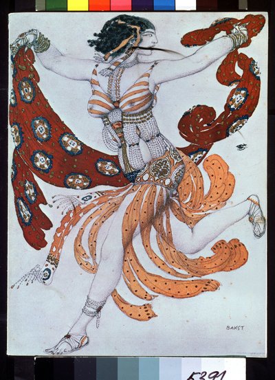 Kostymedesign for balletten Kleopatra av A. Arensky av Leon Bakst