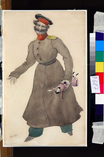 Kostymedesign for balletten The Fairy Doll av J. Bayer av Leon Bakst