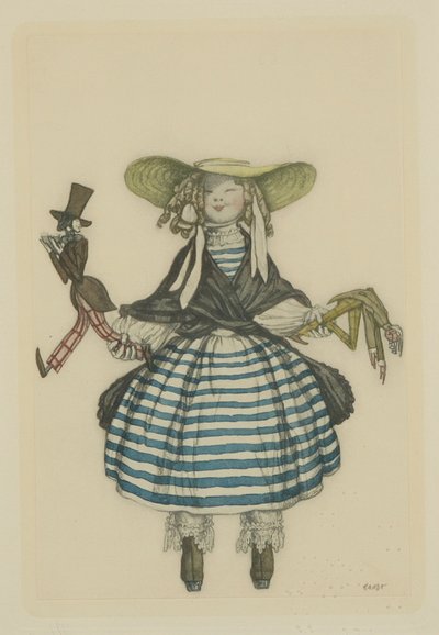 Kostymedesign for balletten The Fairy Doll av J. Bayer, 1903 av Leon Bakst