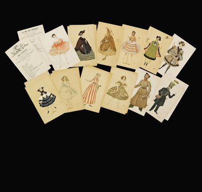 Kostymedesign fra "La Fee de la Poupees" av Leon Bakst