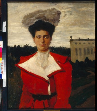 ""Portrett av Helene Vladimirovna de Russie (1882-1957)"" (Portrett av storhertuginne Elena Vladimirovna av Russland (1882-1957)) Peinture de Leon Bakst (1866-1924) Dim 81x65 cm Olje på lerret State Art Museum of Kazakh republikk, Almaty av Leon Bakst