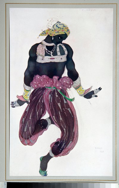 Russian Ballet : tegning for balletten "Sheherazade" regissert av Michel Fokine av Leon Bakst