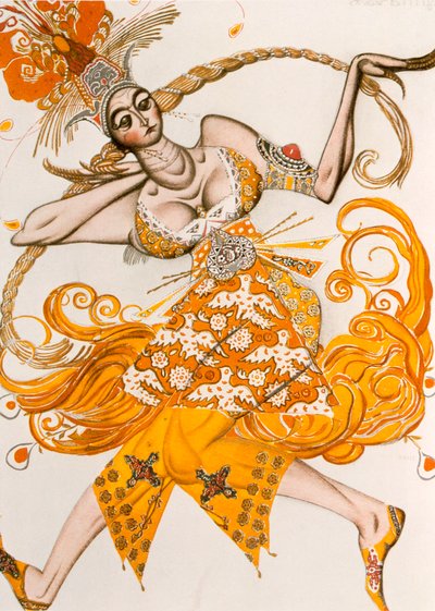 The Firebird, kostyme for The Firebird, balletten av igor Stravinsky, 1910 av Leon Bakst