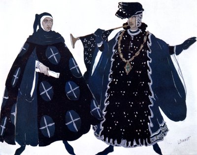 Two Heralds, ballettkostymedesign, 1911 av Leon Bakst