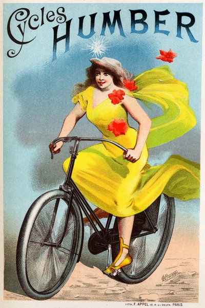 Transportere. Humbert sykler. Plakat av Choubrac, Frankrike, ca. 1895 (plakat) av Leon Choubrac