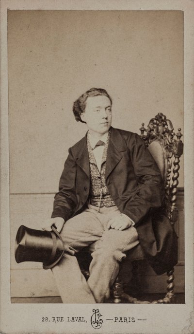 Portrett av komponisten Louis Diémer 1843-1919, ca. 1875. av Leon Cremiere