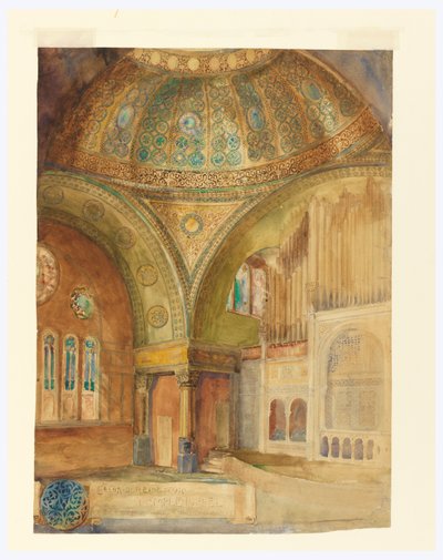 Fargeskjema for Temple Israel, Brooklyn, NY av Leon Dabo