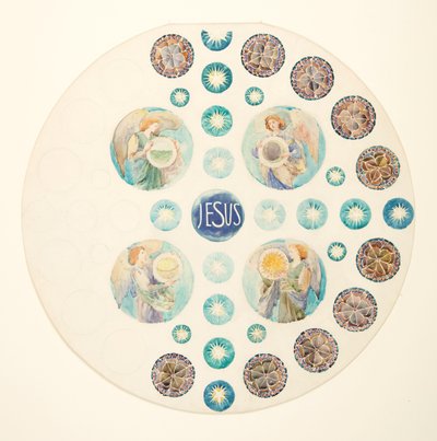 Studie for Rose Window for St. John the Baptist Church, Brooklyn, NY av Leon Dabo