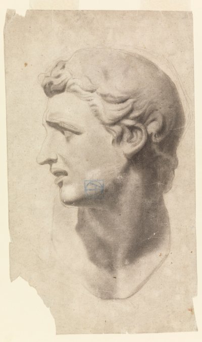 Studie av et klassisk mannlig hode (fra en gipsavstøpning) av Leon Dabo