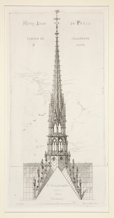 Notre Dame de Paris: Pil i ramme og bly av Leon Gaucherel