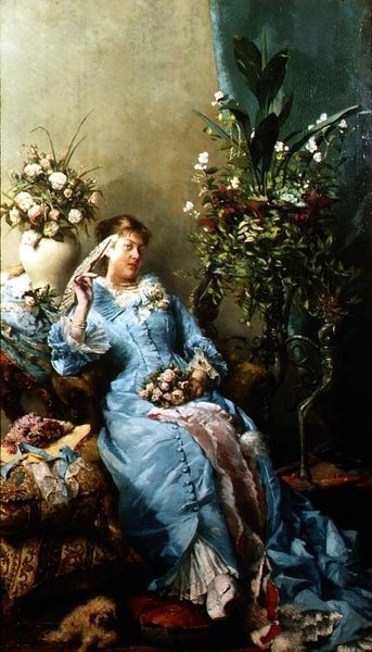 Dame med vifte av Leon Henri Marie Frederic