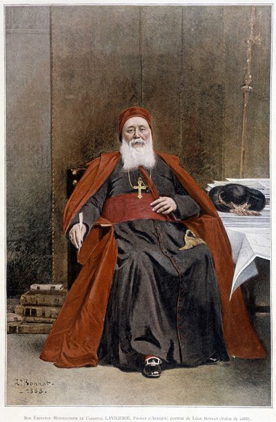 Kardinal Lavigerie, primat av Afrika. Portrett laget av Leon Bonnat (salong fra 1888). av Leon Joseph Florentin Bonnat