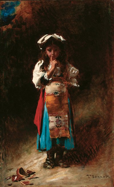 Den ødelagte kannen (olje på lerret) av Leon Joseph Florentin Bonnat