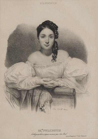 Portrett av Juliette Drouet 1806-1883, 1832. av Leon Noel