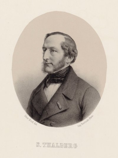 Portrett av pianisten og komponisten Sigismund Thalberg 1812-1871, ca 1860. av Leon Noel