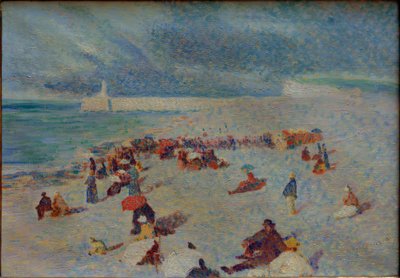 Strandscene av Leon Pourtau